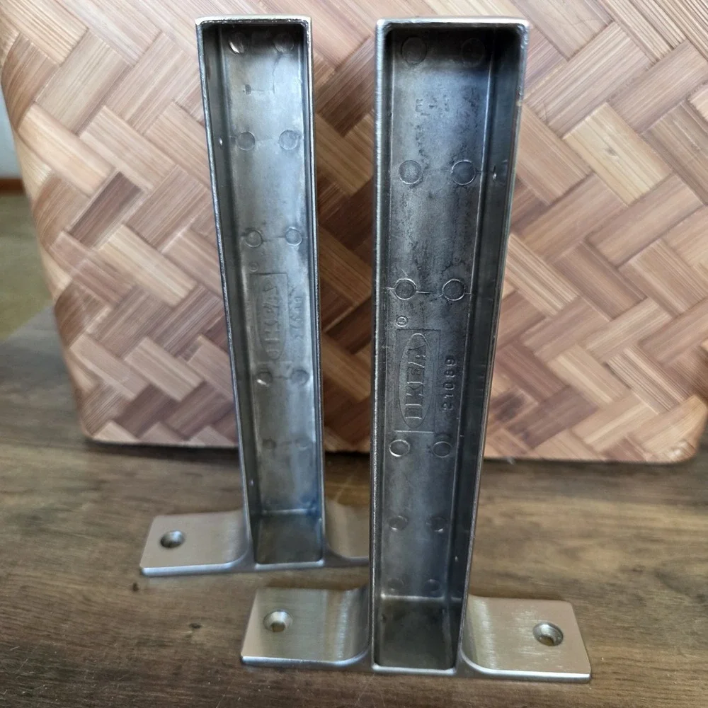ONE Pair IKEA Ekby Bjarnum 21089 Floating Shelf Brackets Stainless 7.75